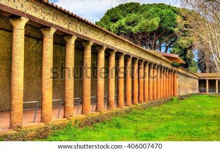Palestra Grande or Large Gymnasium in Pompeii - Italy