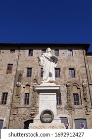 PALESTRINA, ITALY - FEBRUARY 20, 2020: Statue Of  Renaissance Musician Giovanni Pierluigi Da Palestrina, Composer Of Church Sacred Music