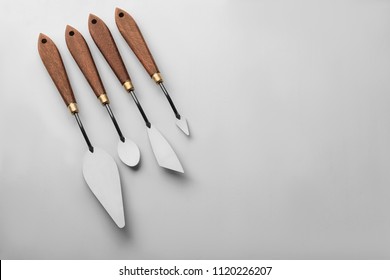 Palette Knives, Isolated On White