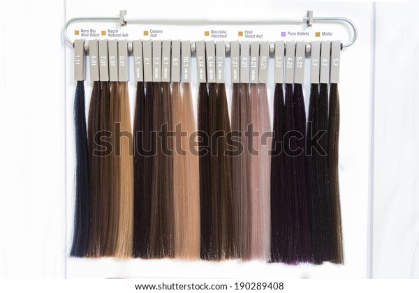 Palette Samples Dyed Hair Various Shades Stock Photo Edit Now