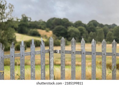 Palisade Security Fencing Isolated From Background