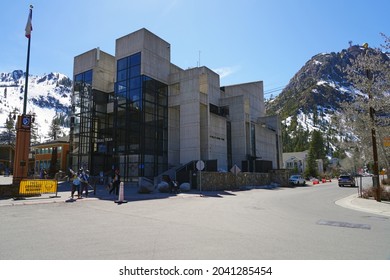 PALISADES TAHOE, CA -12 APR 2021- View Of The Palisades Tahoe Valley, A Ski Resort In California Site Of The 1960 Winter Olympics Renamed In September 2021.