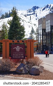 PALISADES TAHOE, CA -12 APR 2021- View Of The Palisades Tahoe Valley, A Ski Resort In California Site Of The 1960 Winter Olympics Renamed In September 2021.