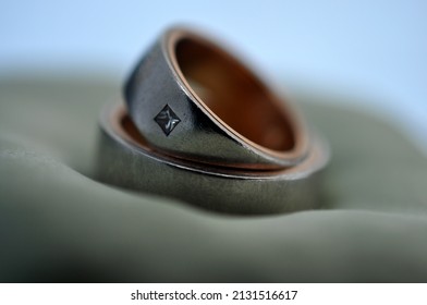 Palladium And Pink Gold Wedding Rings