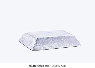 Palladium Stone And Ingot, A Transition Metal Used In The Production Of Aerospace Equipment, Isolated White Background