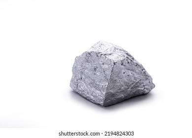 Palladium Stone, A Transition Metal Used In The Production Of Aerospace Equipment, Isolated White Background