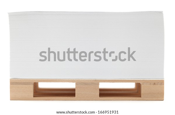 Pallet Offset Paper On White Background Stock Photo Edit Now