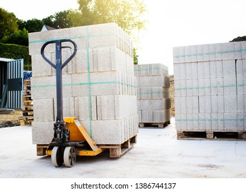 Pallets With Stones On A Constuction