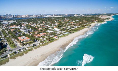 Palm Beach Aerial Coastline, Florida - USA.