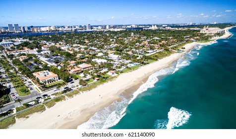 Palm Beach Aerial Coastline, Florida - USA.