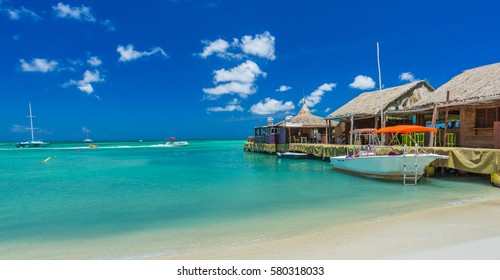 Palm beach at Aruba island