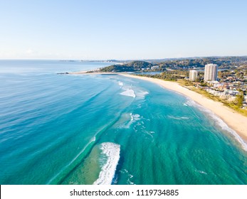 Palm Beach and Currumbin aerial view on the Gold Coast in Queensland, Australia