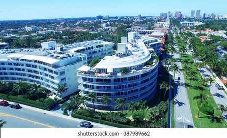 Palm Beach, Florida. Amazing Aerial View Of Coastline.