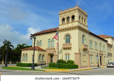 Palm Beach Town Hall Was Built In 1925 In Downtown Palm Beach, Florida FL, USA.