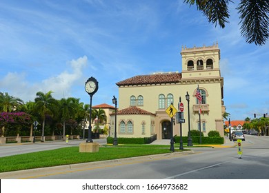 Palm Beach Town Hall Was Built In 1925 In Downtown Palm Beach, Florida FL, USA.