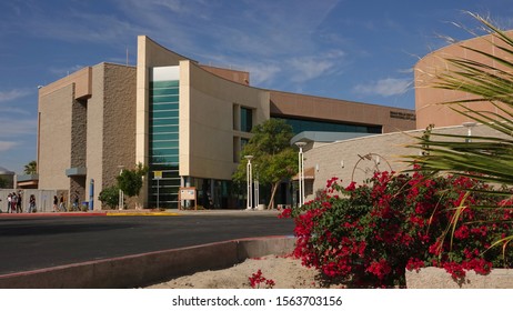 Palm Desert, CA / USA - November 15, 2019: Pretty Campus View Of The California State University San Bernardino - Palm Desert Campus                               