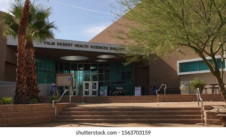 Palm Desert, CA / USA - November 15, 2019: Health Sciences Building At The California State University San Bernardino - Palm Desert Campus                               