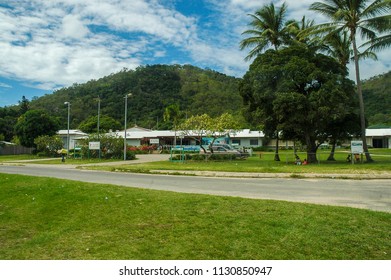 PALM ISLAND, QUEENSLAND, AUSTRALIA - APRIL 16, 2014: The Joyce Palmer Health Service Facility On Palm Island, An Aboriginal Community Located On The Great Barrier Reef In North Queensland.