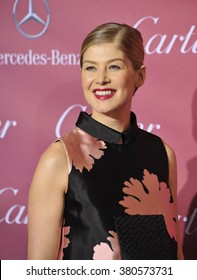 PALM SPRINGS, CA - JANUARY 3, 2015: Rosamund Pike at the 2015 Palm Springs Film Festival Awards Gala at the Palm Springs Convention Centre.