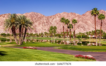 Palm Springs, California, April 04, 2015 : View Of A Golf Course During The Ana Inspiration Golf Tournament On Lpga Tour, Palm Springs, California, Usa.