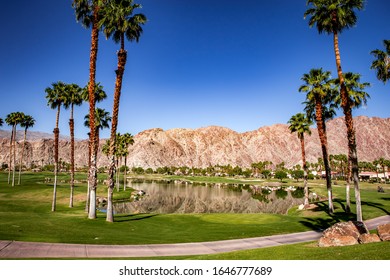 Palm Springs, California, April 04, 2015 : View Of A Golf Course During The Ana Inspiration Golf Tournament On Lpga Tour, Palm Springs, California, Usa.