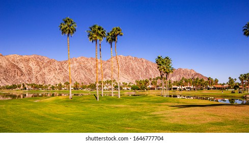 Palm Springs, California, April 04, 2015 : View Of A Golf Course During The Ana Inspiration Golf Tournament On Lpga Tour, Palm Springs, California, Usa.