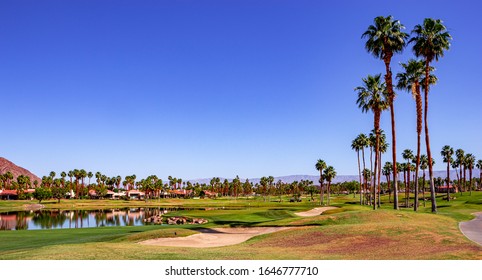 Palm Springs, California, April 04, 2015 : View Of A Golf Course During The Ana Inspiration Golf Tournament On Lpga Tour, Palm Springs, California, Usa.