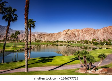 Palm Springs, California, April 04, 2015 : View Of A Golf Course During The Ana Inspiration Golf Tournament On Lpga Tour, Palm Springs, California, Usa.