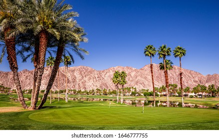 Palm Springs, California, April 04, 2015 : View Of A Golf Course During The Ana Inspiration Golf Tournament On Lpga Tour, Palm Springs, California, Usa.