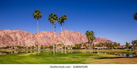 Palm Springs, California, April 04, 2015 : View Of A Golf Course During The Ana Inspiration Golf Tournament On Lpga Tour, Palm Springs, California, Usa.