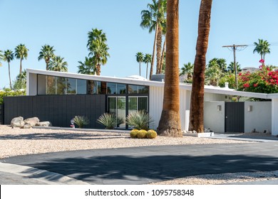 Palm Springs, California - March 2018: Residential Desert Architecture 