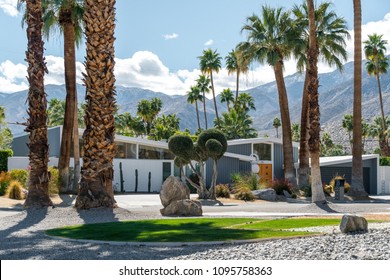 Palm Springs, California - March 2018: Residential Desert Architecture 