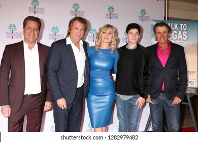 PALM SPRINGS - JAN 11:  James, Vincent Van Patten, Eileen Davidson, Jesse, Nels Van Patten at the "Walk to Vegas" Premiere at the Richards Center for the Arts on January 11, 2019 in Palm Spring, CA