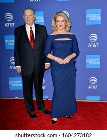 PALM SPRINGS03, 2020: Mary Hart & Burt Sugarman At The 2020 Palm Springs International Film Festival Film Awards Gala.
Picture: Paul Smith/Featureflash