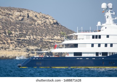 PALMA DE MALLORCA, BALEARIC ISLANDS, SPAIN - AUGUST, 2019: Luxury Yacht Symphony Owned By Bernard Arnault.