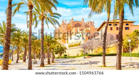 Palma de Mallorca Cathedral La Seu, Spain travel photo Zdjęcia stock © 