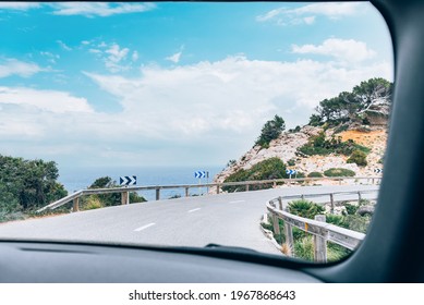 Palma De Mallorca Or Majorca, Balearic Islands, Spain, Part Of Winding Road Leading To Formentor, Popular Cycling Route