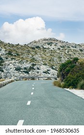 Palma De Mallorca Or Majorca, Balearic Islands, Spain, Part Of Winding Road Leading To Formentor, Popular Cycling Route