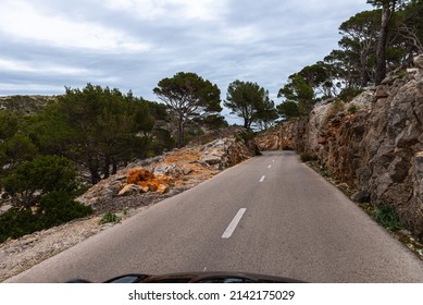 Palma De Mallorca Or Majorca, Balearic Islands, Spain, Part Of Winding Road Leading To Formentor, Popular Cycling Route