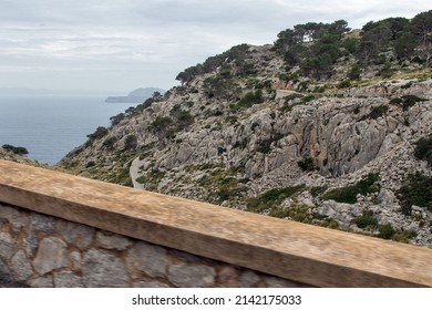 Palma De Mallorca Or Majorca, Balearic Islands, Spain, Part Of Winding Road Leading To Formentor, Popular Cycling Route