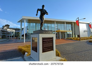 PALMERSTON NORTH, NZL - DEC 02 2014:Sculpture Of Charles John Monro In New Zealand Rugby Museum.He Is Credited With Bringing Rugby Union To New Zealand.