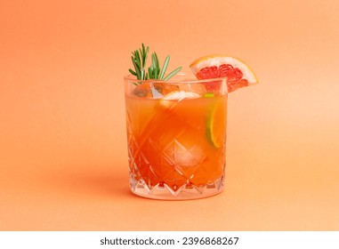 Paloma cocktail with grapefruit, lime and rosemary. Grapefruit juice. Alcohol. Tequila - Powered by Shutterstock