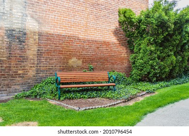 Palouse, Washington, USA. Bench in a small town public park. - Shutterstock ID 2010796454