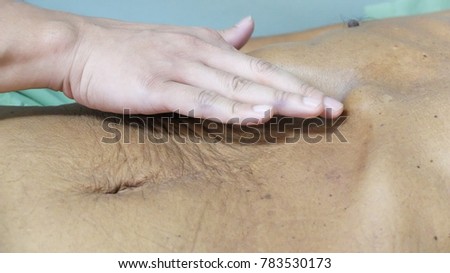 Palpation of Abdomen for Abdominal Mass in Clinical Examination of patient.