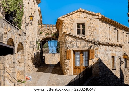 Pals, a medieval rural village in Girona (Catalonia - Spain) Imagine de stoc © 