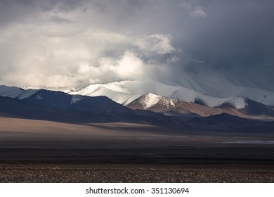 The Pamir Mountains Near Karakul Lake