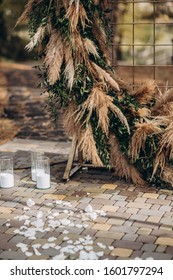 Pampas Grass Wedding Arch, Nature Wedding Ceremony, Boho Style Wedding Ceremony