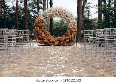 Pampas Grass Wedding Arch, Nature Wedding Ceremony, Boho Style Wedding Ceremony