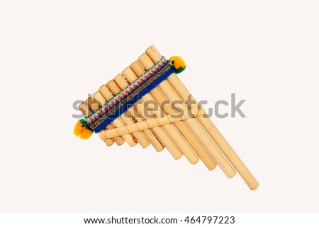 Pan flute on a white background small
