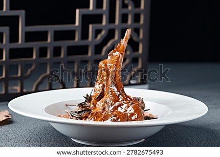 Pan fried tomahawk lamb chops